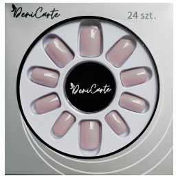 DeniCarte Square - krótkie gotowe tipsy do stylizacji paznokci, różne kolory