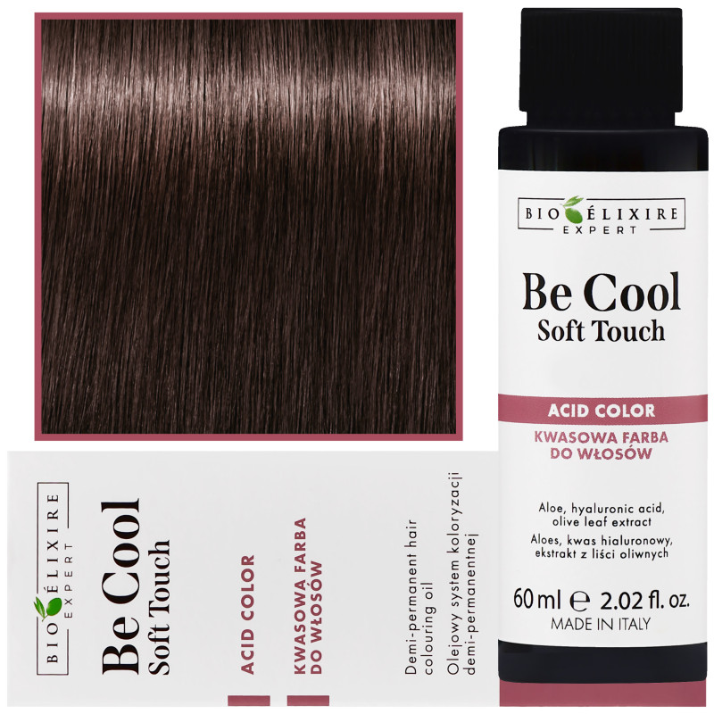 Bioelixire Be Cool Soft Touch - wegańska farba do włosów o kwasowej formule, 60ml