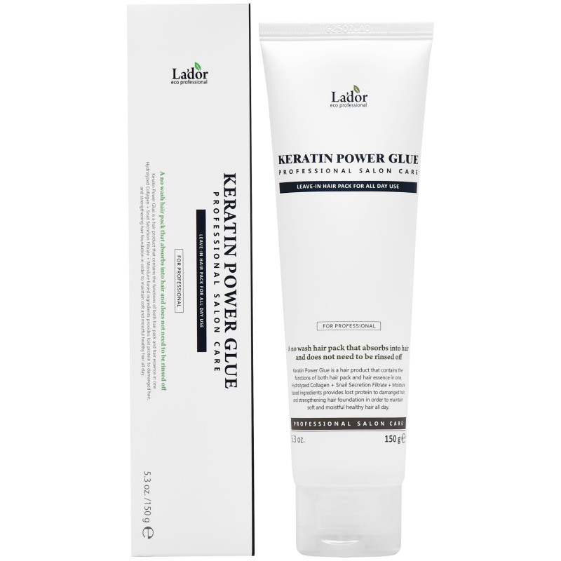 Lador Keratin Power Glue Leave-In – odżywka bez spłukiwania do włosów z keratyną, 150 g