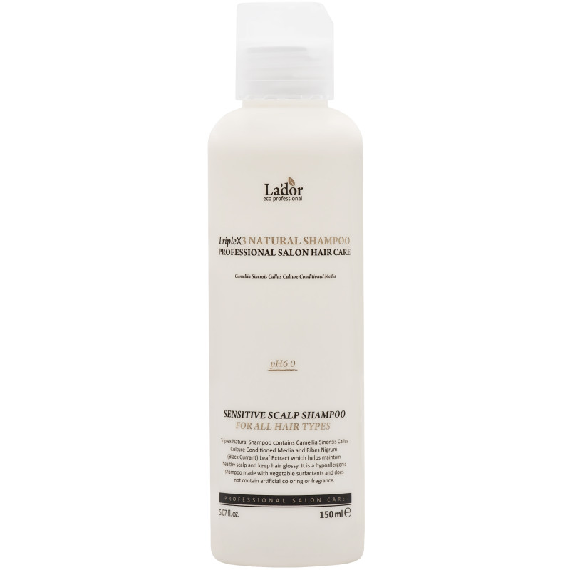 Lador Triple X3 Natural Shampoo – delikatny szampon do włosów, 150ml
