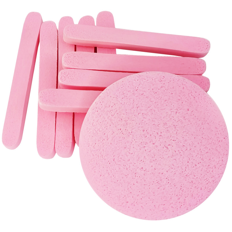 DeniCarte Gąbka skondensowana do twarzy, róż – delikatne oczyszczanie, 10 sztuk