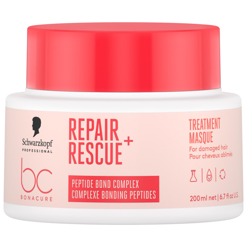 Schwarzkopf BC Repair Rescue Maska – regenerująca maska do włosów zniszczonych, 200 ml