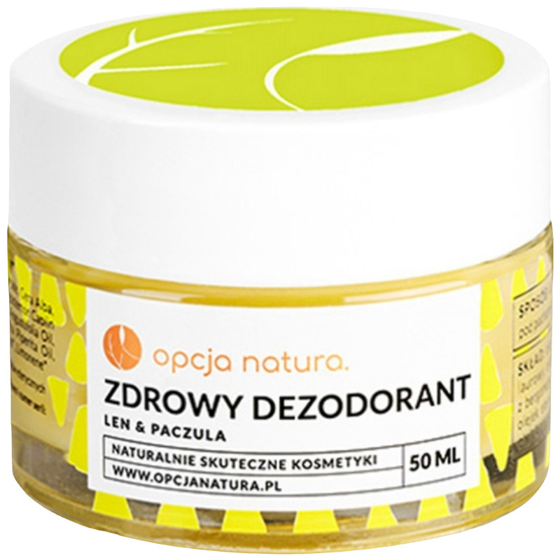 Opcja Natura Dezodorant Len & Paczula – naturalny dezodorant, 50 ml