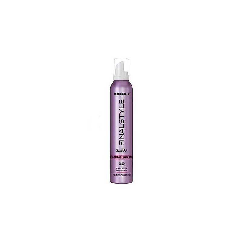 Montibello FINALSTYLE Extra strong, pianka nawilża, chroni kolor i nadaje teksturę 320ml Montibello FINALSTYLE Extra strong, pianka nawilża, chroni kolor i nadaje teksturę 320ml