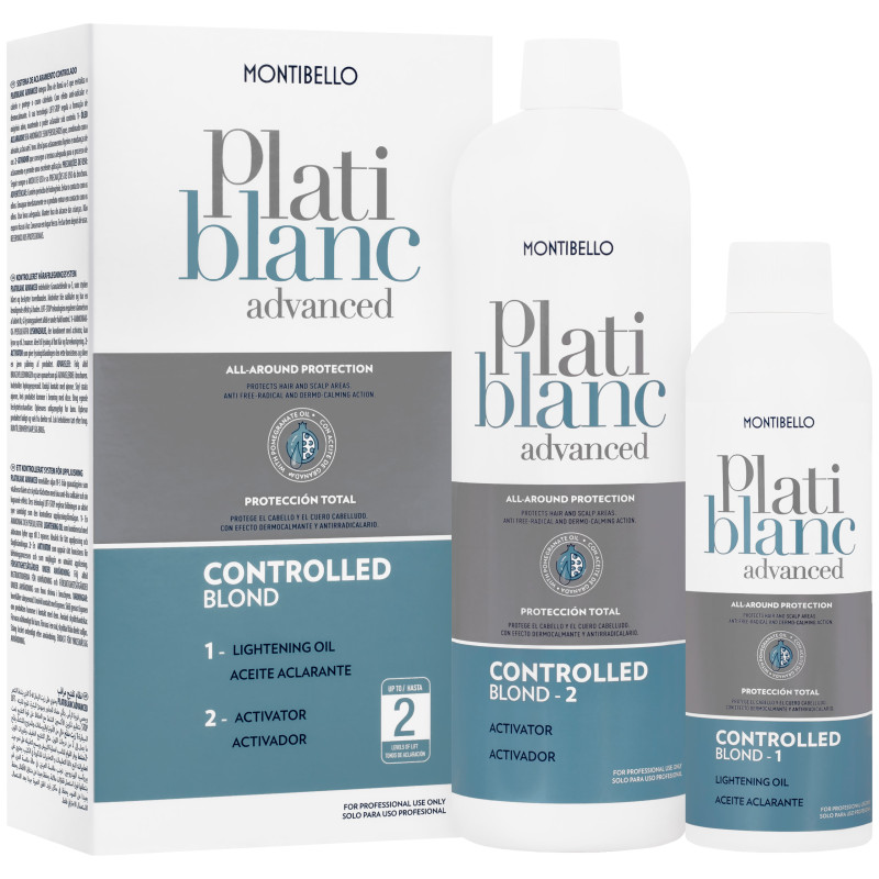 Montibello Platiblanc Advanced Controlled Blond 2w1, olejek200ml + aktywator400ml