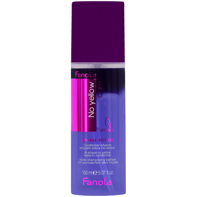 Fanola No Yellow Care 2-Phase Potion wegańska odżywka do włosów blond i rozjaśnianych 150ml