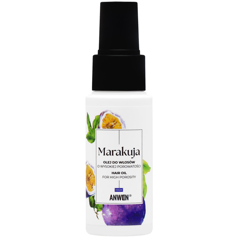 Anwen Olej Marakuja nawilżający olej do włosów wysokoporowatych 50ml