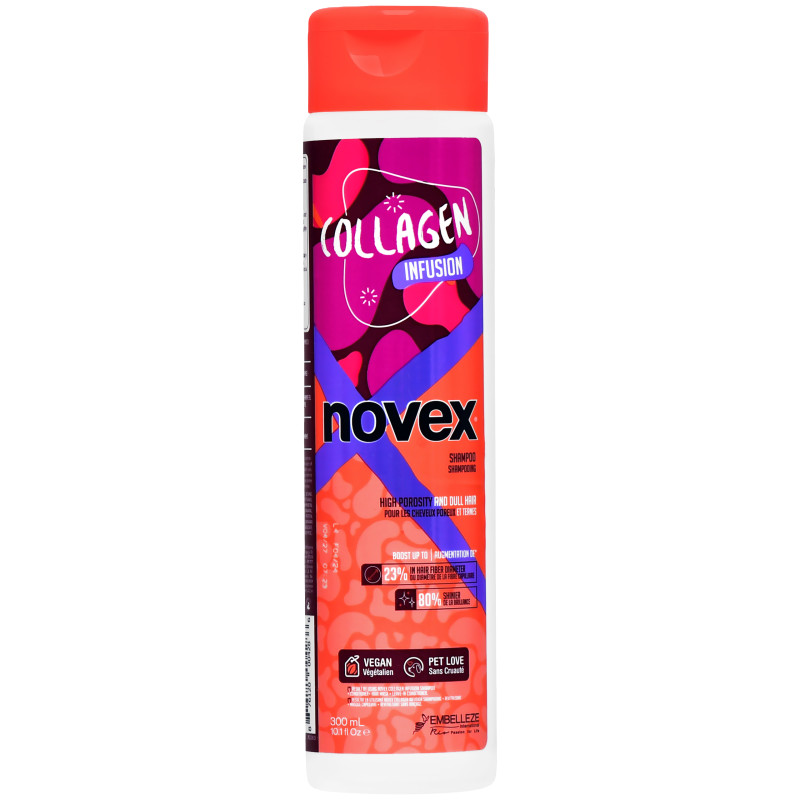 Novex Collagen Infusion Shampoo - szampon do włosów wysokoporowatych i matowych 300ml