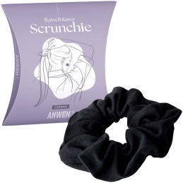 Anwen SCRUNCHIE Bawełniana gumka do włosów czarna