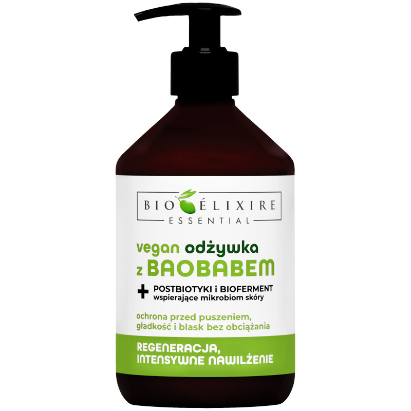 Bioelixire Baobab wegańska odżywka nawilżająca do włosów 500 ml