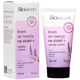 Biolaven Organic - Krem nawilżający do twarzy na dzień 50ml
