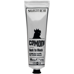 Selective Cemani Back to Black - zmywalny żel do włosów maskujący siwiznę, czarny, 150ml