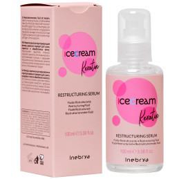 Inebrya Ice Cream Restructuring - serum do włosów suchych i puszących się, 100ml