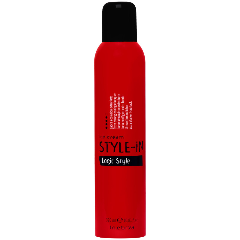 Inebrya Style-in Logic Style - szybkoschnący i bardzo mocny lakier do włosów, 320ml