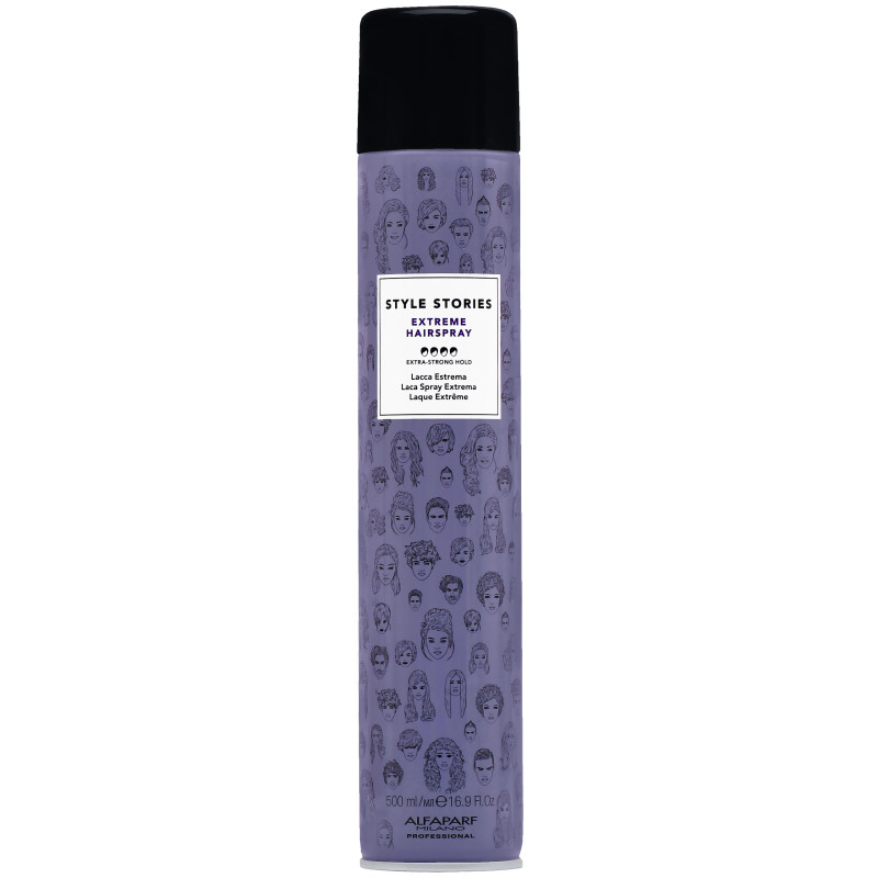 Alfaparf Style Stories Extreme Hairspray - lakier nabłyszczający do włosów, 500ml