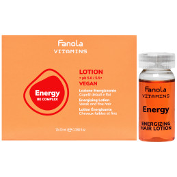 Fanola Vitamins Energy Lotion - ampułki energetyzujące do włosów osłabionych, 12x10ml