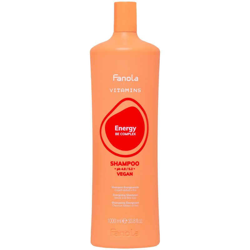 Fanola Vitamins Energy - szampon energetyzujący do włosów osłabionych, 1000ml