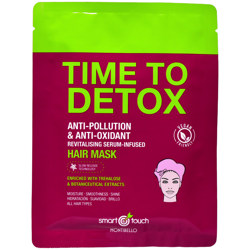 Montibello Smart Touch Time To Detox - maska w płachcie do włosów, 30ml