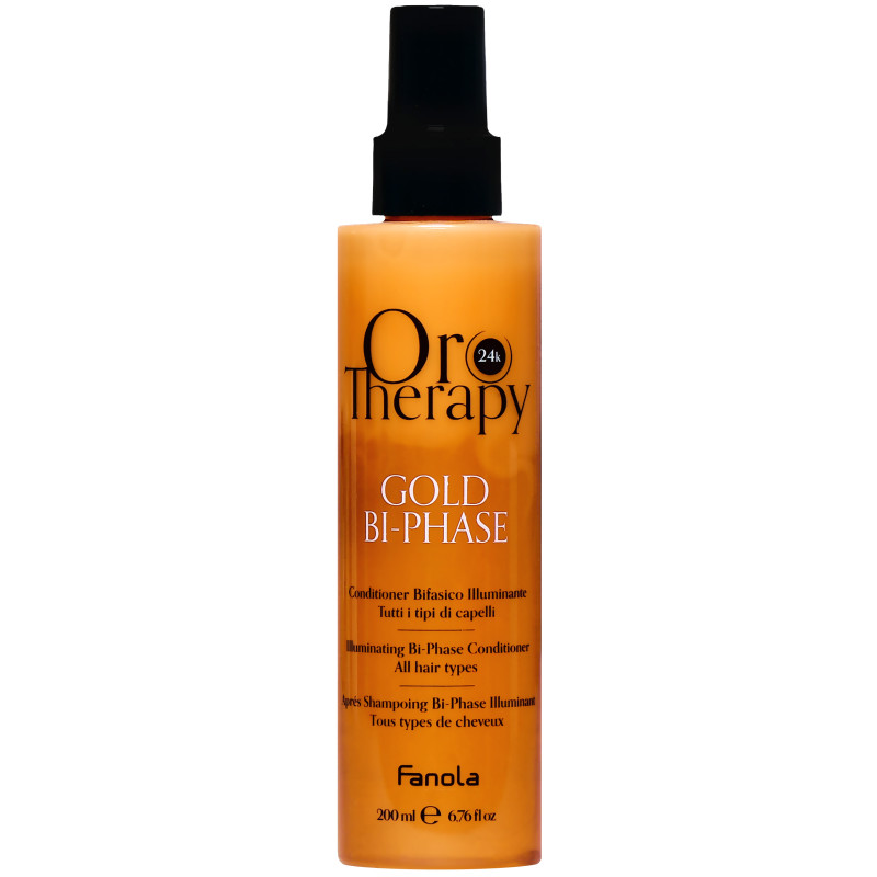 Fanola Oro Therapy Gold Bi-phase - odżywka dwufazowa do włosów matowych, 200ml