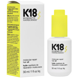 K18 Molecular Hair Oil - regenerujący olejek do włosów zniszczonych, 30ml