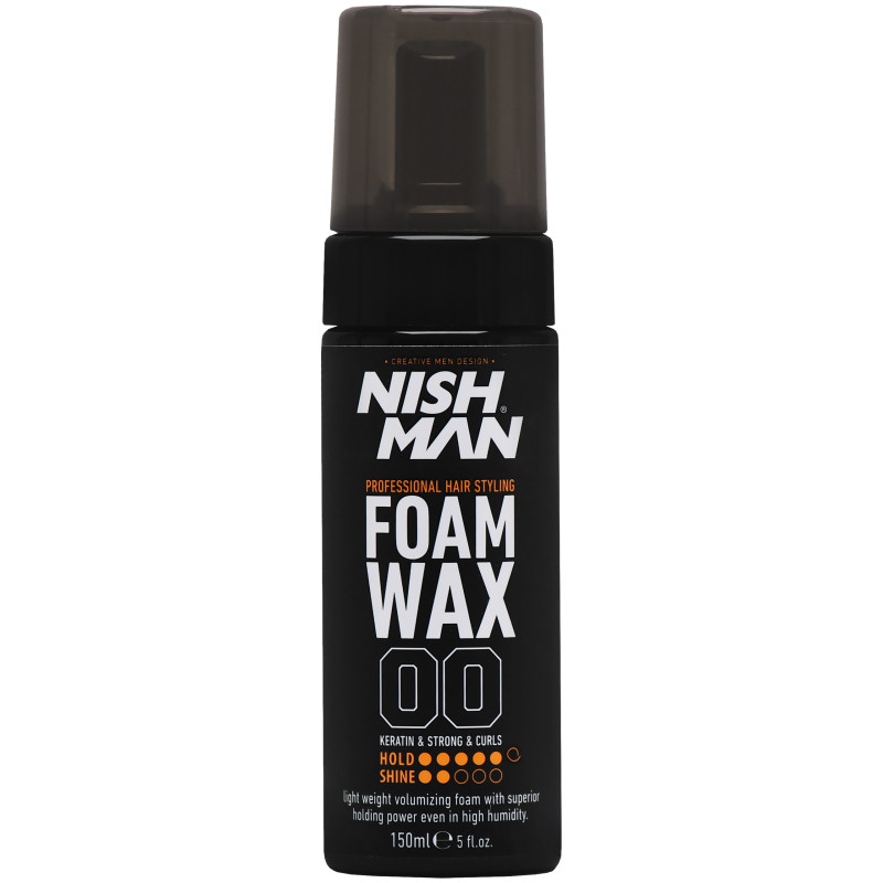 Nishman Foam Wax 00 - wosk do stylizacji włosów w piance, 150ml