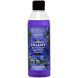Barwa Naturalna - wzmacniający szampon lniany do włosów, 300ml