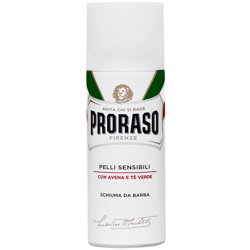 Proraso Sensitive Skin Shaving Foam - pianka do golenia skóry wrażliwej z ekstraktem z zielonej herbaty, 50ml