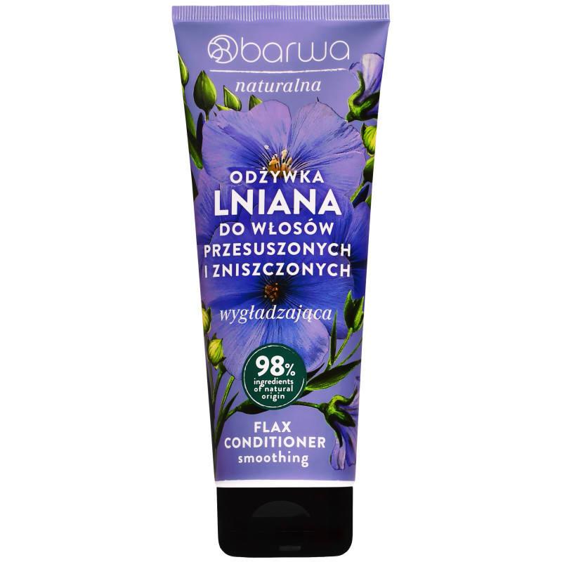 Barwa Naturalna Lniana - wygładzająca odżywka do włosów z lnem, 200ml