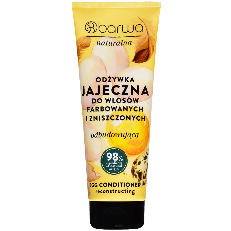 Barwa Naturalna Jajeczna - odbudowująca odżywka jajeczna do włosów, 200ml