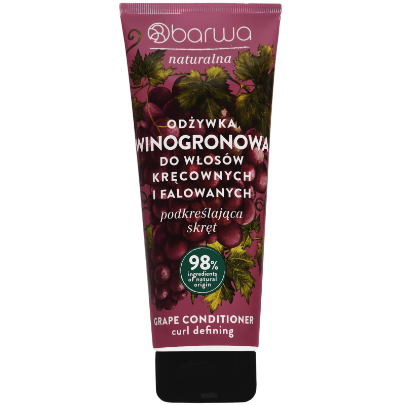 Barwa Naturalna Winogronowa - odżywka do włosów kręconych, 200ml