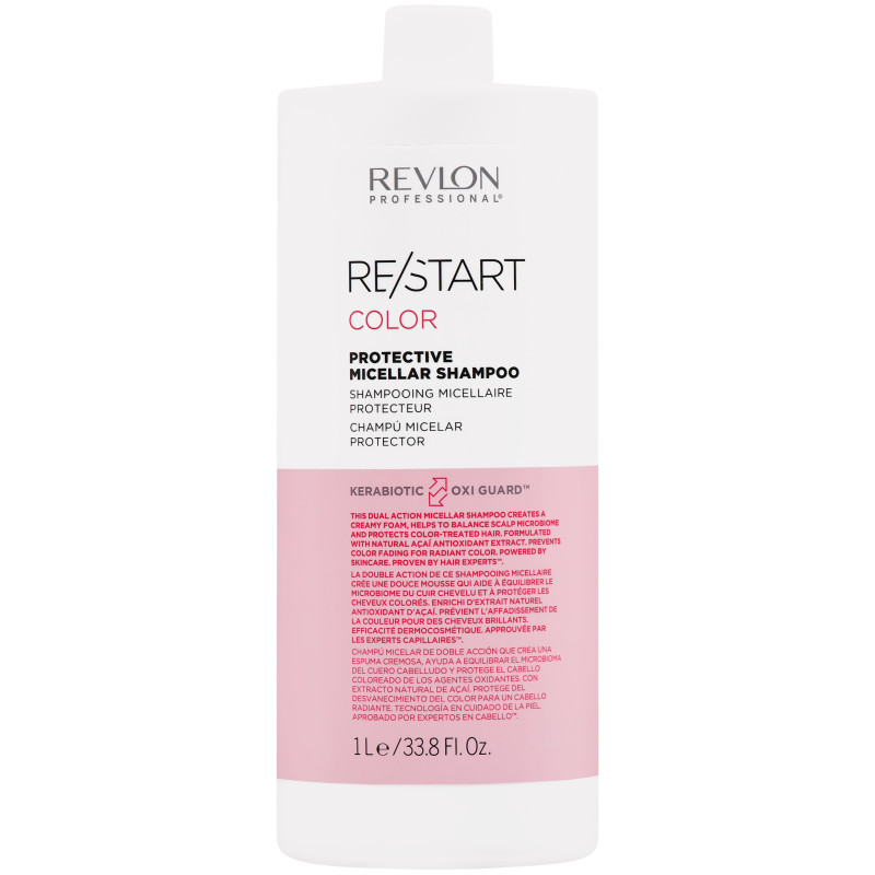 Revlon Restart Color Micellar Shampoo - szampon micelarny do włosów farbowanych, 1000ml