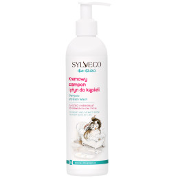 Sylveco Kremowy Szampon i Płyn - kosmetyk 2w1 do kąpieli dla dzieci, 300ml