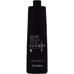Echosline Karbon 9 Charcoal Shampoo - szampon do włosów zniszczonych z węglem, 1000ml