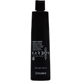 Echosline Karbon 9 Charcoal Shampoo - szampon do włosów zniszczonych z węglem, 350ml