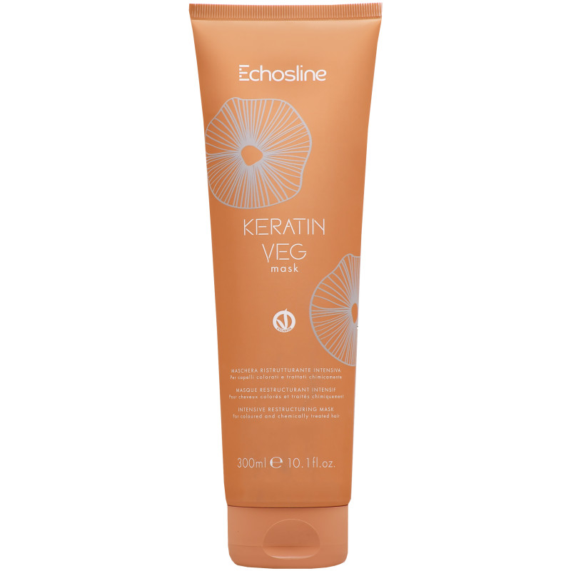 Echosline Keratin Veg Mask - wegańska maska do włosów z keratyną, 300ml