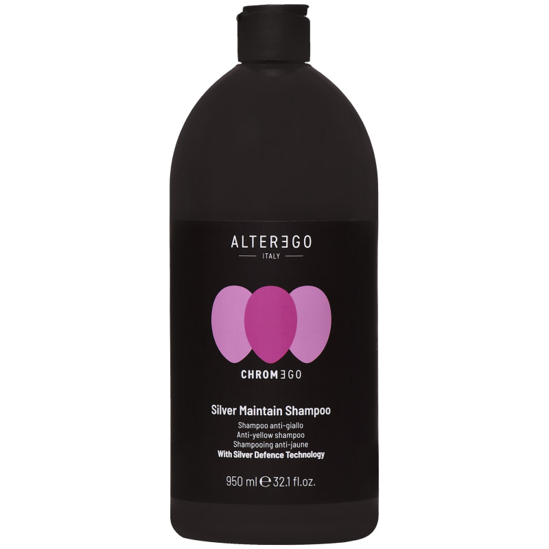 Alter Ego ChromEgo Silver Mantain Shampoo - ochładzający kolor szampon do włosów blond, 900ml