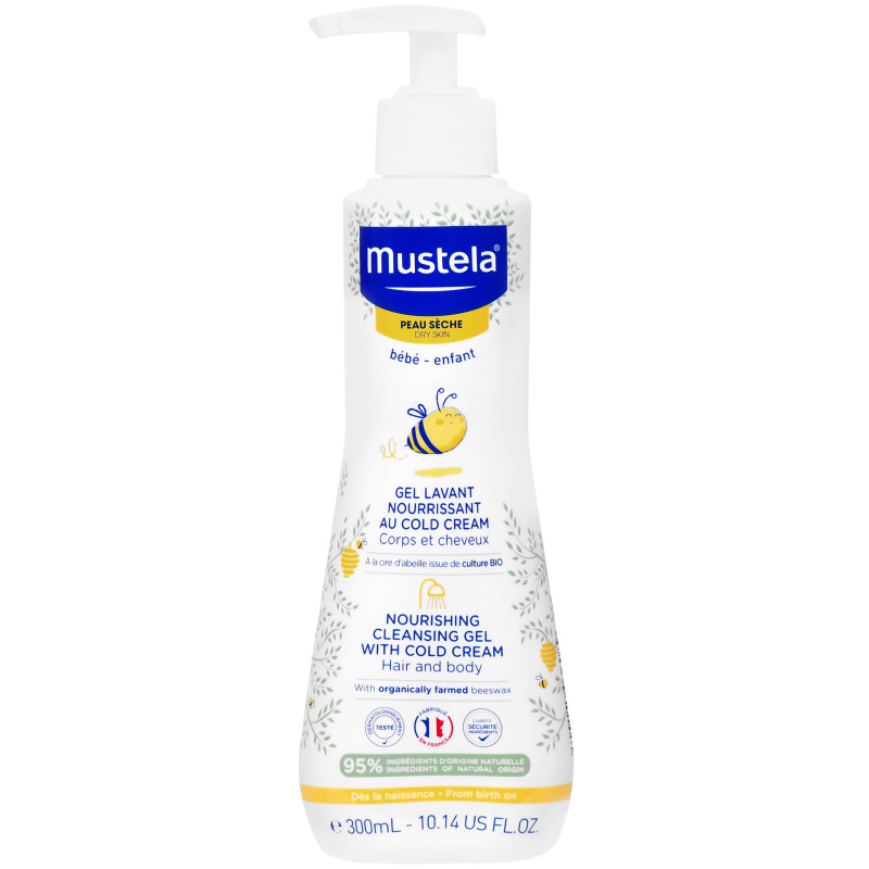 Mustela Nourishing Cleansing Gel with Cold Cream – odżywczy żel do mycia dla dzieci, 300 ml