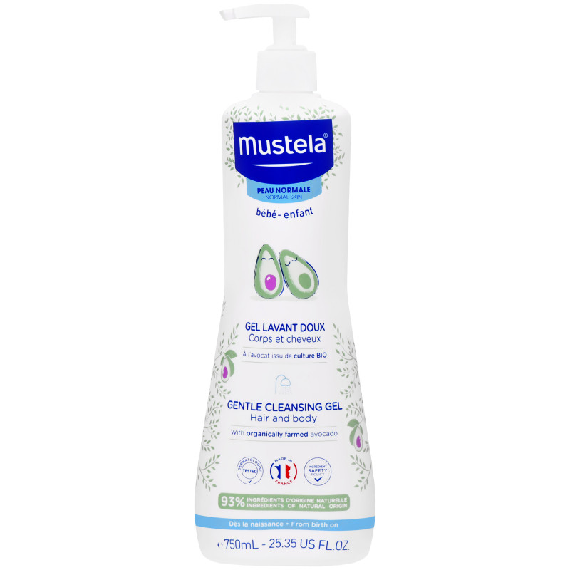 Mustela Gentle Cleansin HairBody Gel - żel do codziennej higieny niemowląt i dzieci, 750ml