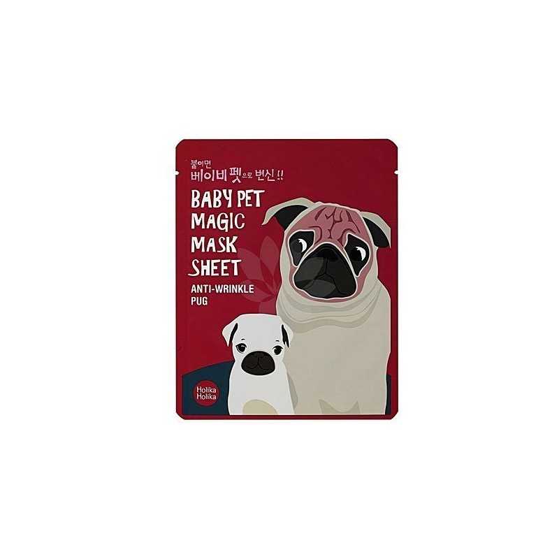 Holika Holika Baby Pet Magic Mask Sheet Anti-wrinkle Pug 1szt, maseczka Holika Holika Baby Pet Magic Mask Sheet Anti-wrinkle Pug 1szt, maseczka