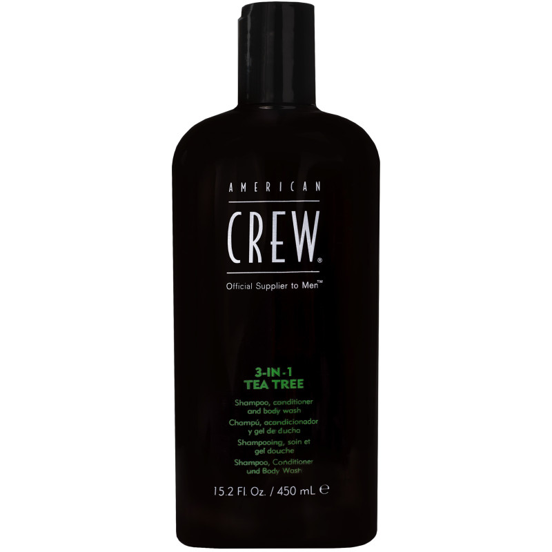 American Crew 3in1 Tea Tree - żel pod prysznic 3w1, do mycia ciała i pielęgnacji włosów, 450ml