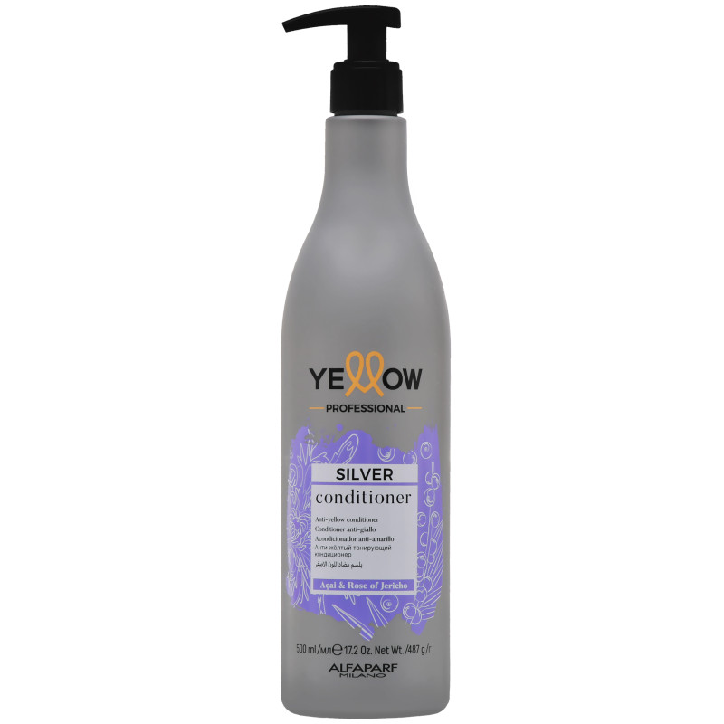 Alfaparf YELLOW Silver - odżywka do włosów blond i siwych, niwelująca żółte refleksy, 500ml