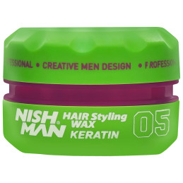 Nishman Hair Wax 05 Keratin - keratynowa pomada do włosów, 150ml