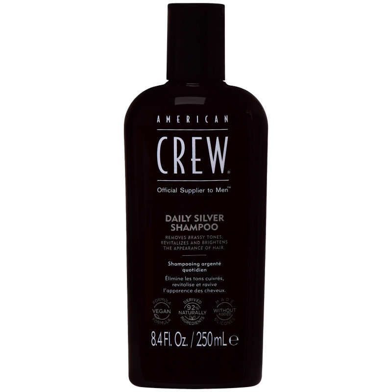 American Crew Daily Silver Shampoo - neutralizujący żółte tony szampon do włosów siwych i blond, 250ml