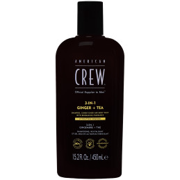 American Crew 3in1 Ginger + Tea Gel - oczyszczający żel 3w1 do włosów i ciała, 450ml