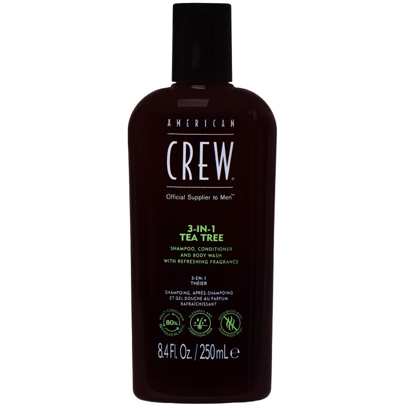 American Crew 3in1 Tea Tree Gel - żel 3 w 1 do mycia włosów i ciała, 250ml