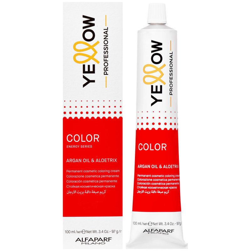 Alfaparf Yellow - trwała farba do włosów z aloesem i kiełkami pszenicy, 100ml