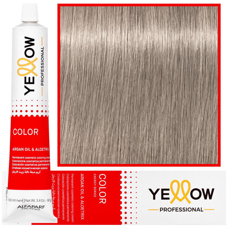 Alfaparf Yellow - trwała farba do włosów z aloesem i kiełkami pszenicy, 100ml