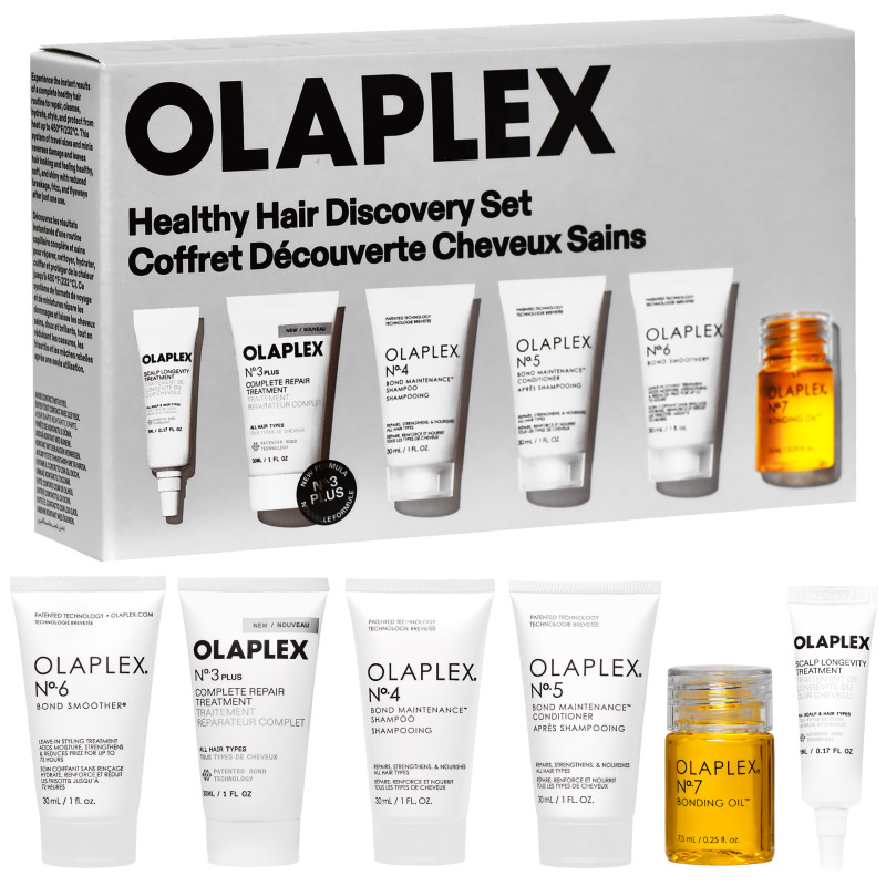 Olaplex Healthy Hair Discovery Set - regenerujący zestaw do każdego rodzaju włosów, 4x30ml + 7,5ml + 5ml