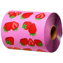 Folia aluminiowa ryflowana Truskawka - do koloryzacji włosów, 10mb