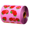 Folia aluminiowa ryflowana Truskawka - do koloryzacji włosów, 10mb